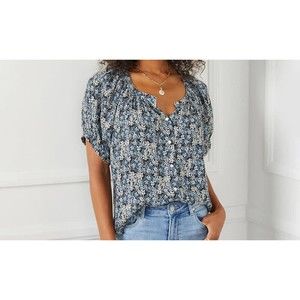 Karen Kane Women Short Sleeve Peasant Top Print MD size M  SKU: 1L20596